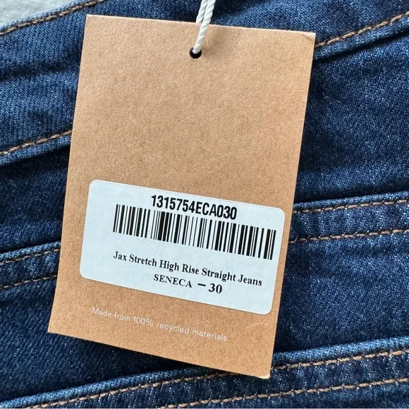 NWT Reformation Jax Stretch High Rise Straight Jeans‎ in Seneca in Size 30 - Picture 13 of 13